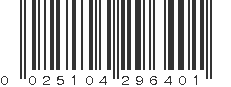 UPC 025104296401