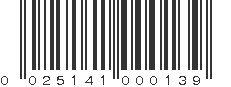 UPC 025141000139