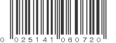 UPC 025141060720