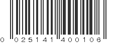 UPC 025141400106