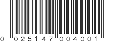 UPC 025147004001