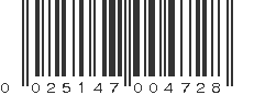 UPC 025147004728