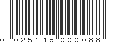 UPC 025148000088