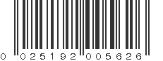 UPC 025192005626