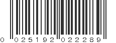 UPC 025192022289