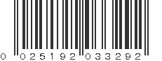 UPC 025192033292