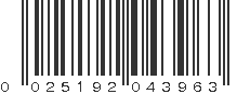 UPC 025192043963