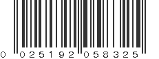 UPC 025192058325