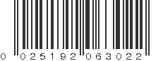 UPC 025192063022