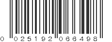 UPC 025192066498