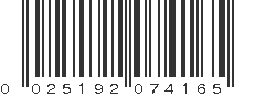 UPC 025192074165