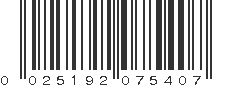 UPC 025192075407