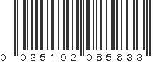 UPC 025192085833