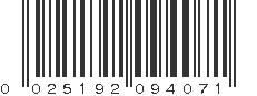 UPC 025192094071