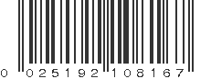 UPC 025192108167