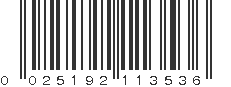 UPC 025192113536