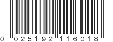 UPC 025192116018