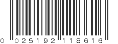 UPC 025192118616