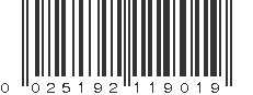 UPC 025192119019