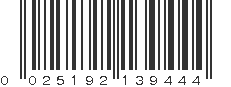 UPC 025192139444