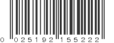 UPC 025192155222