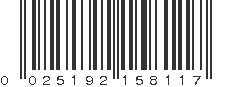 UPC 025192158117