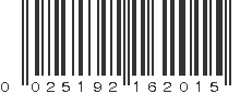 UPC 025192162015