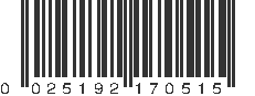 UPC 025192170515