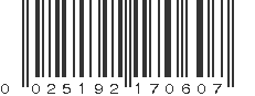 UPC 025192170607