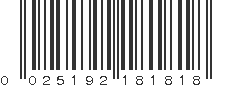 UPC 025192181818