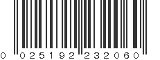 UPC 025192232060