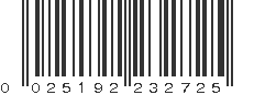 UPC 025192232725