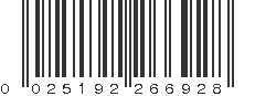 UPC 025192266928