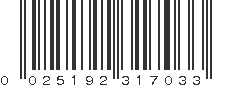 UPC 025192317033