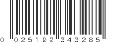 UPC 025192343285