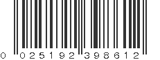 UPC 025192398612