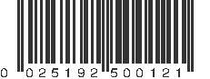 UPC 025192500121