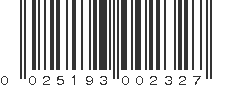 UPC 025193002327