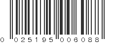 UPC 025195006088