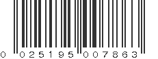 UPC 025195007863