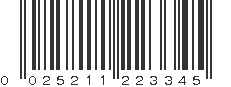 UPC 025211223345