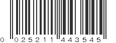 UPC 025211443545