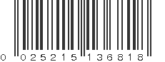 UPC 025215136818