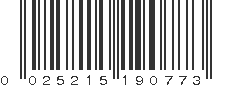 UPC 025215190773
