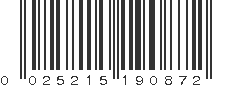 UPC 025215190872