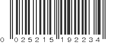 UPC 025215192234