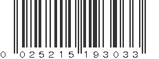 UPC 025215193033