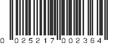 UPC 025217002364