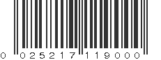 UPC 025217119000