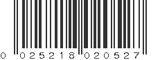 UPC 025218020527